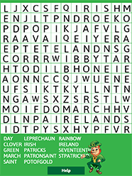 kids holiday word search puzzles saint patrick s day abcya